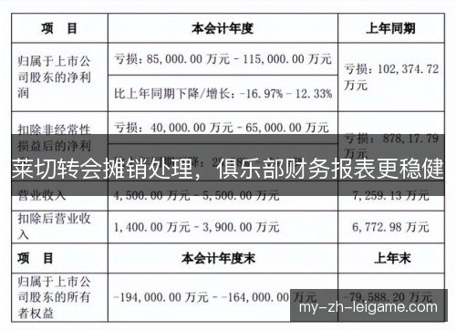 莱切转会摊销处理,俱乐部财务报表更稳健 莱切转会摊销处理,俱乐部财务报表更稳健